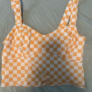 Hollister checkered crop